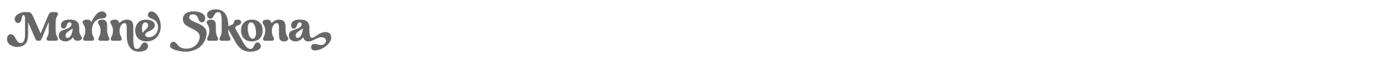 Sample characters Marine Sikona Font